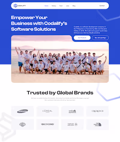 Codalify Landing Page Design