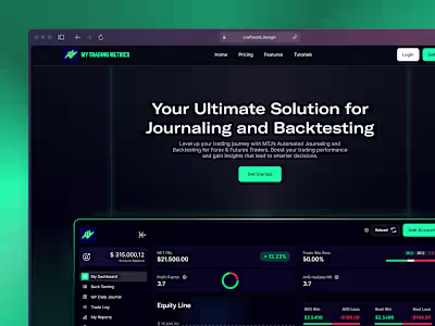 Dark-Mode Website Design for Traders