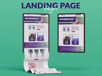 NourishMom Landing Page Design