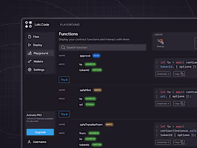 Loki.code Web3 DevOps platform design