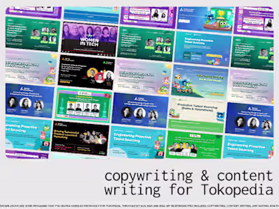 Copywriting & Content Writing for Tokopedia