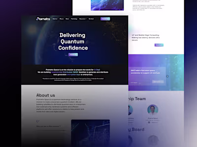 Pramatra Space Quantum Security Web Platform Development