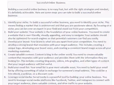Successful Online Business