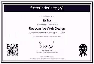 UX, HTML 5 & CSS Portfolio & Certifications