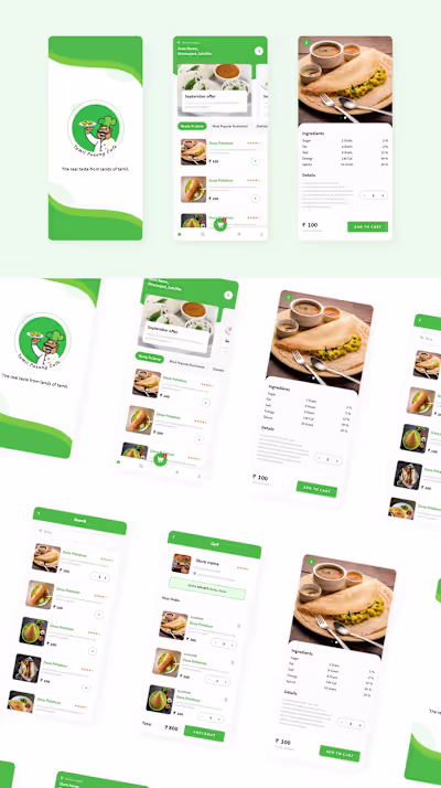 South Indian food ordering mobile app on Behance