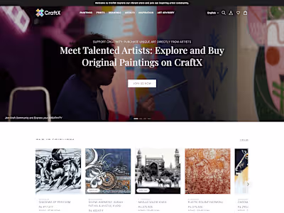 CraftX.io | Shopify Store for selling Paintings and Artwork