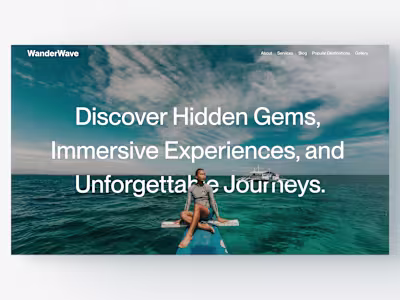WanderWave (Traveling Landing Page)