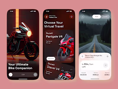 Hi Guys, 👋 This is my exploration for Bike Mobile App UI Be...