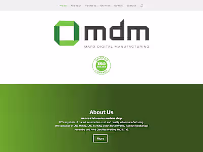 Website for Marx Digital Manufacturing