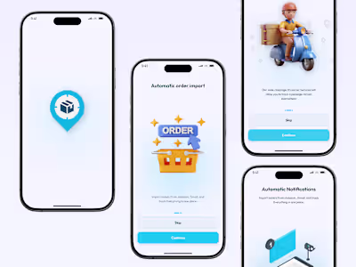Onboarding Experience – Package Tracker App UI