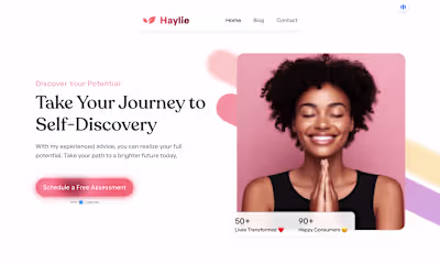 Wellness App — Framer Website