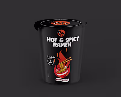 HOT & SPICY RAMEN CUP NOODLES :: Behance