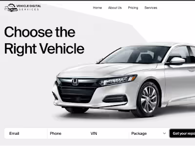 Vehicle Services Framer Template
