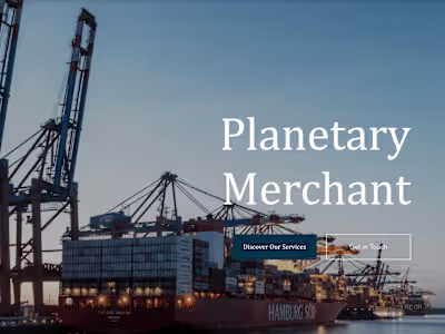 Website for Export - import business (Planetary Merchant)