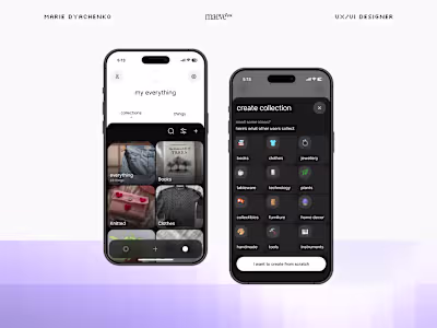 Everything App –– Mobile app design