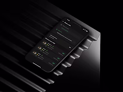 I worked on a modern ride-hailing mobile app with a dark UI ...