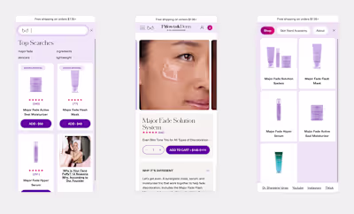 A custom & responsive design for a Ecommerce Beauty Brand