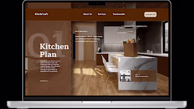 KitchCraft Interior design Figma Landing Page