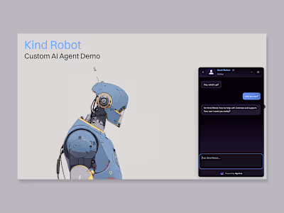 Kind Robot AI Agent Chat Widget