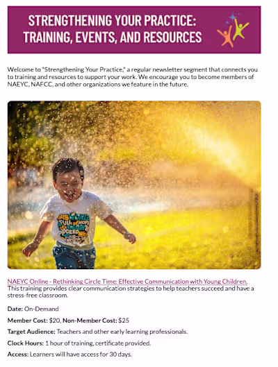 Early Learning Newsletter :: Behance