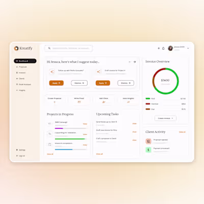 Kreatify - CRM Platform 