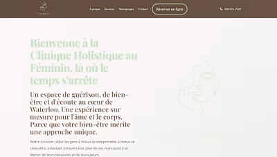 Complete website built for a holistic wellness clinic locate...