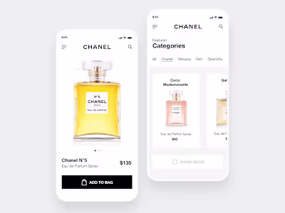 Perfume Shop 💐- Mobile App Concept