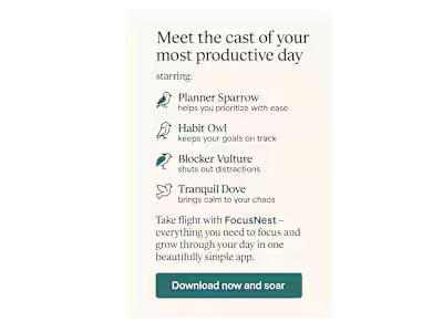 FocusNest - Productivity App