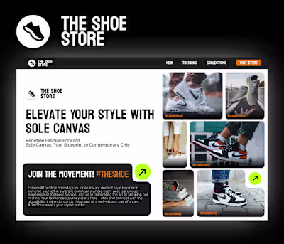 THE SHOE STORE | Hero section design | figma :: Behance