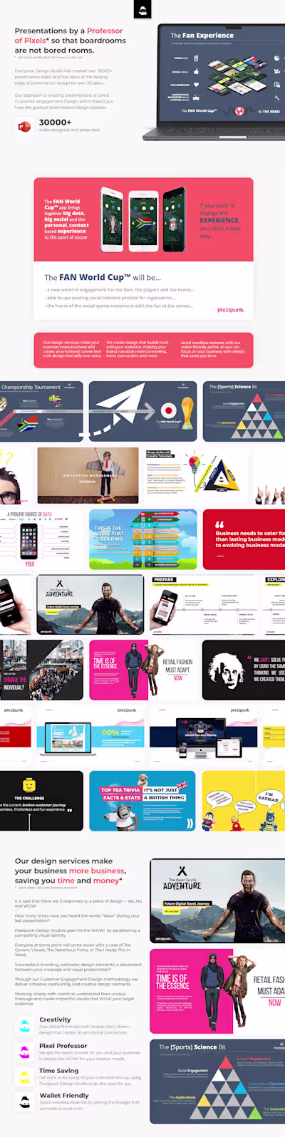 Presentations by a Professor of Pixels*