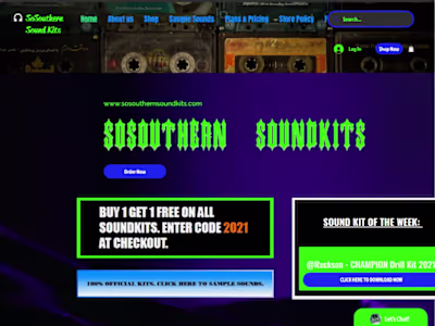 E-commerce website digital music products