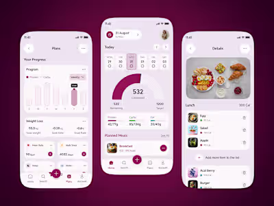 Meal Planner Mobile App UI