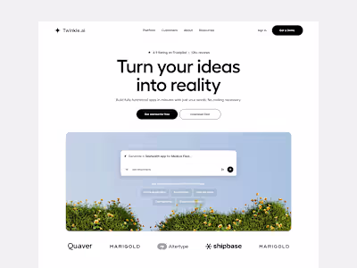 Hero - AI landing page