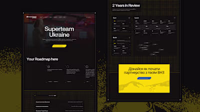 Landing page concept for superteam
