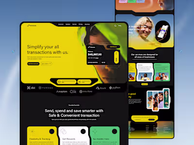 Fintech website design