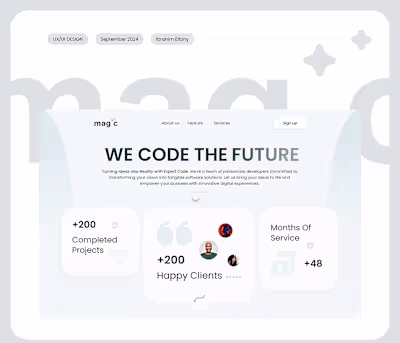 magic - Development Agency | Website | UX/UI :: Behance