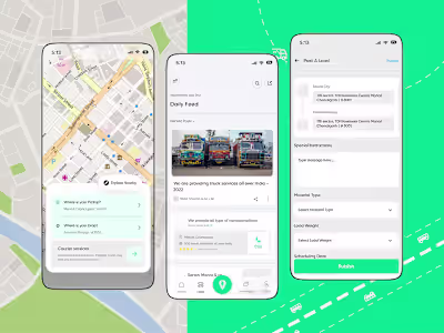 Transport Mobile App Design