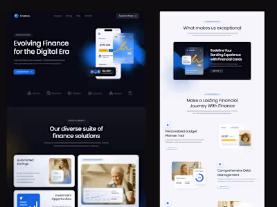 Financia — Sleek Modern Finance | Web Design and Development