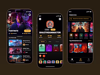 Livee - Game Streaming Mobile App