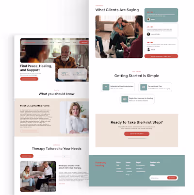 Designing a therapist landing page to increase leads.