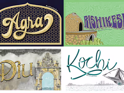 Travel Postcards for Different Destinations in India