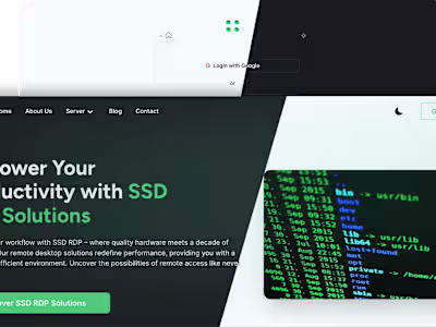 HostnServer Project & Page Design and Development