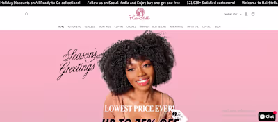 Hairstella – E-commerce Wig Store Built for TikTok Audience