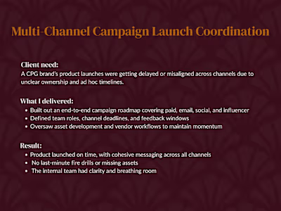 Multi-Channel Campaign Launch Coordination