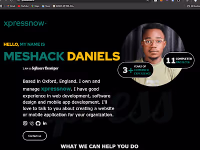 Simple portfolio website