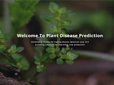 Plant Disease Prediction System