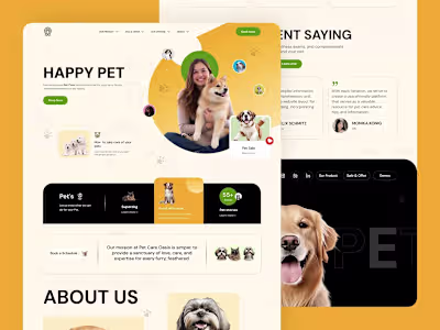 Pet Care Ecommerce Web Design