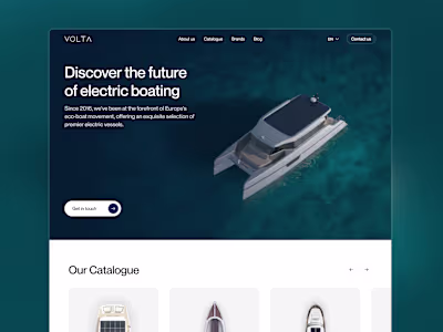 Volta Yachts — Website Design & Webflow Development