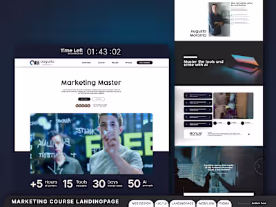 Figma Landingpage Mockup & UX/UI research for an Online Course