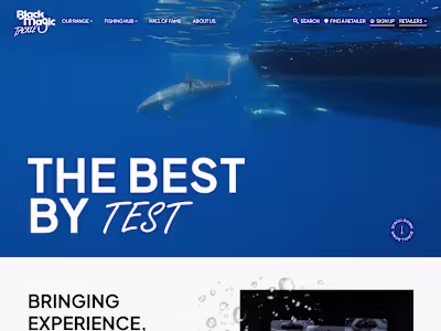 Black Magic Tackle Webflow Development